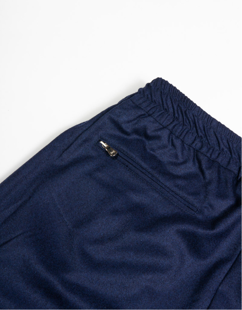 Castello D'Oro Navy Blue Pants With Elastic Waist image