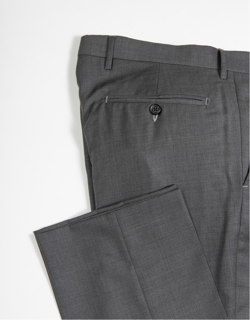 Castello D'Oro Grey Trousers 100% Wool image