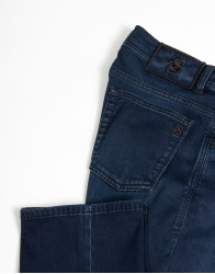 Scissor Scriptor Navy Blue Jeans With Matt Buttons thumbnail 2