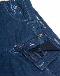 Scissor Scriptor Navy Blue Denim Fine Material thumbnail 2