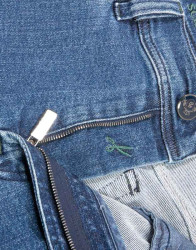 Scissor Scriptor Men Blue Jeans With Green Embroidery thumbnail 2