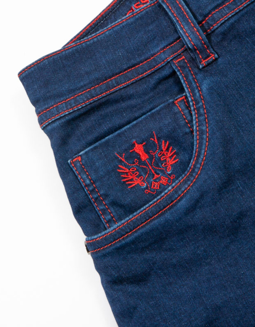 Scissor Scriptor Men Denim With Red Stitch image