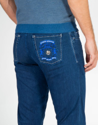 Scissor Scriptor Navy Blue Denim Fine Material thumbnail 4