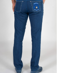 Scissor Scriptor Navy Blue Denim Fine Material thumbnail 3