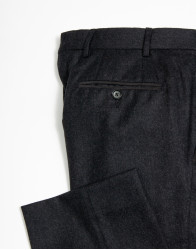 Patrick Hellmann Collection Charcoal Men Trousers 100% Wool Super 120'S thumbnail 3
