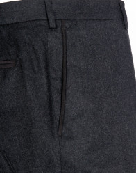 Patrick Hellmann Collection Charcoal Men Trousers 100% Wool Super 120'S thumbnail 2