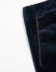 Patrick Hellmann Collection Navy Blue Velvet Trousers thumbnail 2