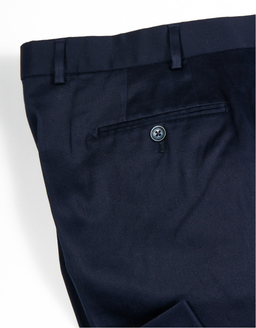 Patrick Hellmann Collection Navy Blue Chino Trousers  image