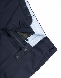 Patrick Hellmann Collection Navy Blue Chino Trousers  thumbnail 2