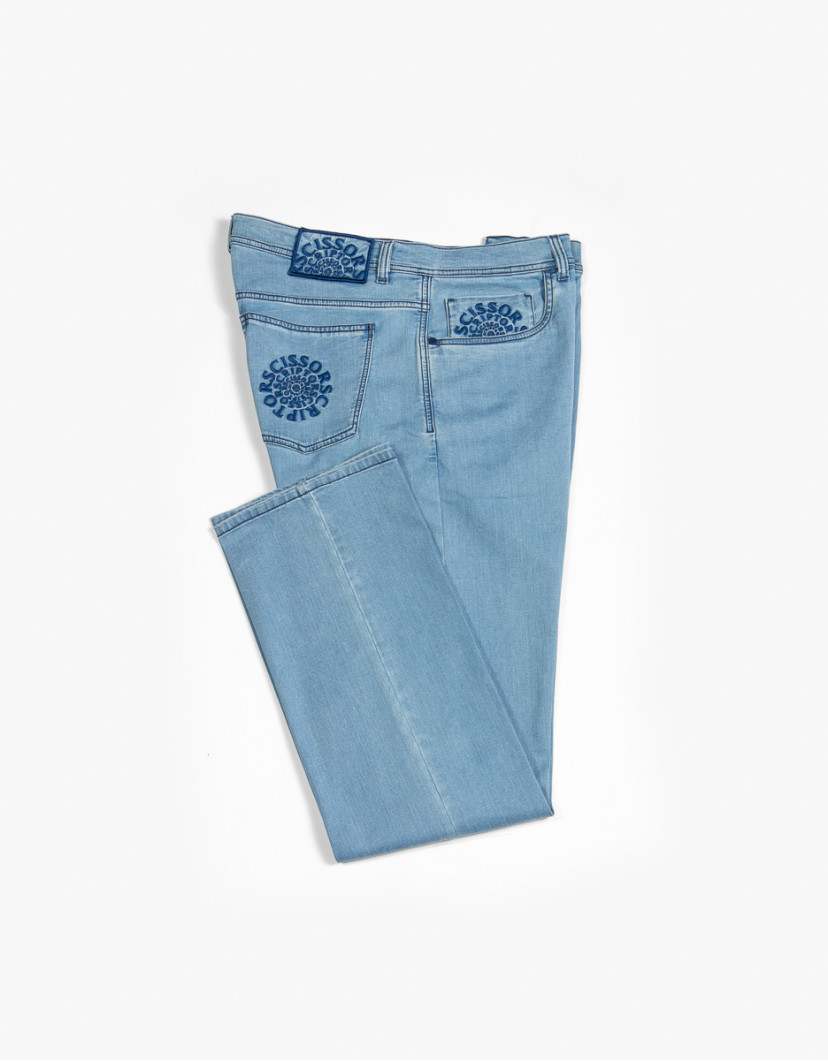 Scissor Scriptor Light Blue Jeans image