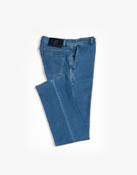 Scissor Scriptor Light Blue Jeans Metal Button thumbnail