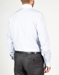 Patrick Hellmann Collection Windowpane Check Pattern Shirt With White Collar thumbnail 3
