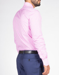 Patrick Hellmann Collection White Pink Shirt With Checks Gingham Pattern thumbnail 4