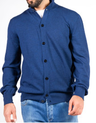 Patrick Hellmann Collection Blue Men Jacket Sweater 100% Wool thumbnail 1