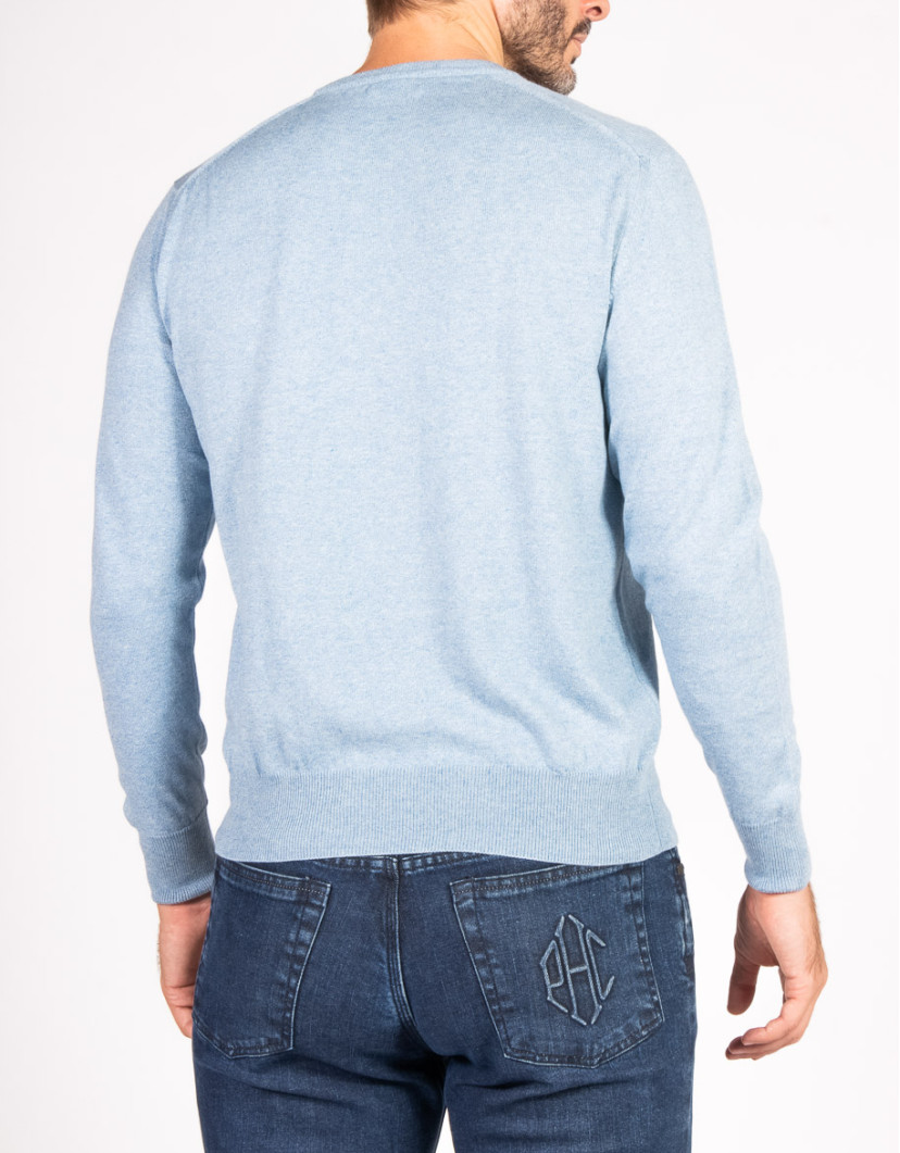 Patrick Hellmann Collection Light Blue Round Neck 100% Cotton image