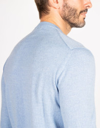 Patrick Hellmann Collection Light Blue V-Neck Pullover 100% Wool thumbnail 5
