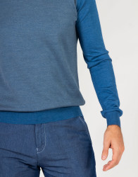 Patrick Hellmann Collection Blue Pullover Round-Neck thumbnail 3
