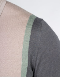 Castello-dOro-Beige-Polo-With-Grey-Long-Sleeves-thumbnail-3 Castello d'Oro Beige Polo With Grey Long Sleeves thumbnail 3