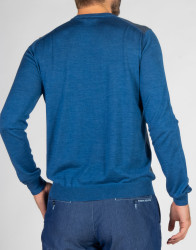 Patrick Hellmann Collection Blue Pullover Round-Neck thumbnail 4