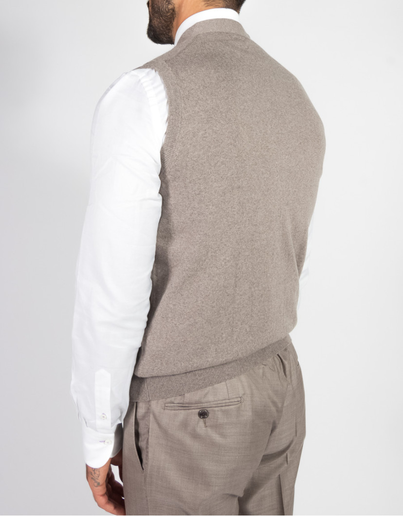 Patrick Hellmann Collection Beige Vest 100% Wool image