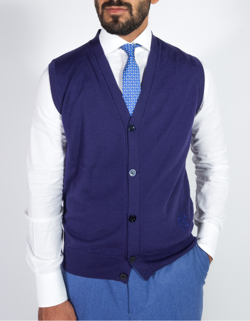 Patrick Hellmann Collection Purple Vest 100% Wool image