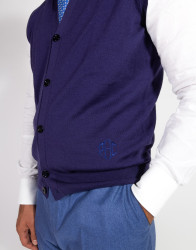 Patrick Hellmann Collection Purple Vest 100% Wool thumbnail 2