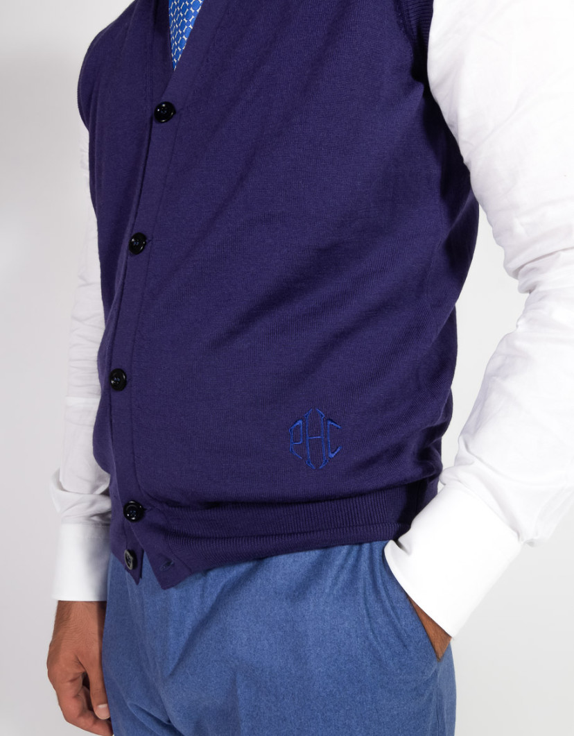 Patrick Hellmann Collection Purple Vest 100% Wool image