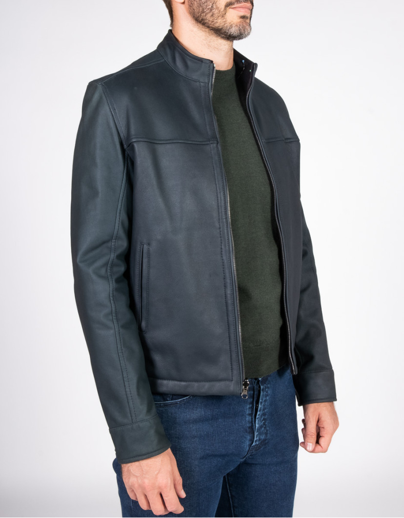 Patrick Hellmann Collection Green Leather Jacket  image