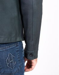 Patrick Hellmann Collection Green Leather Jacket  thumbnail 4