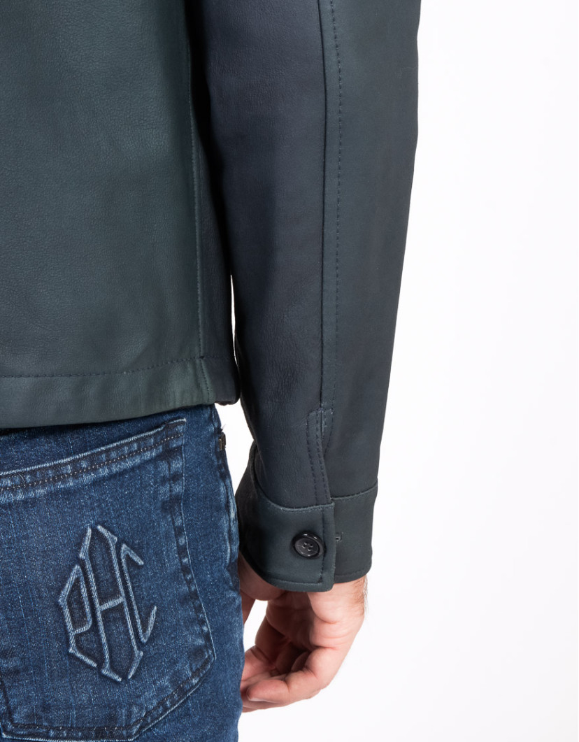 Patrick Hellmann Collection Green Leather Jacket  image