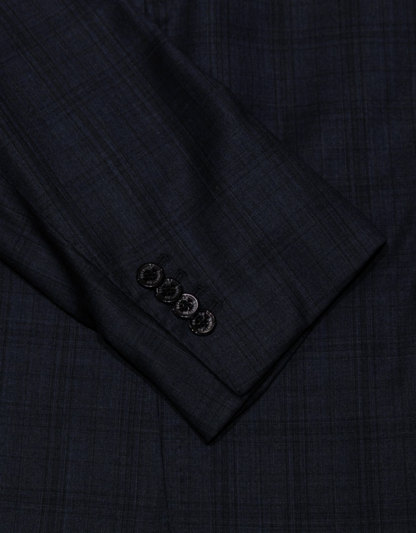 Patrick Hellmann Collection Artisan Navy Blue 100% Wool Suit image
