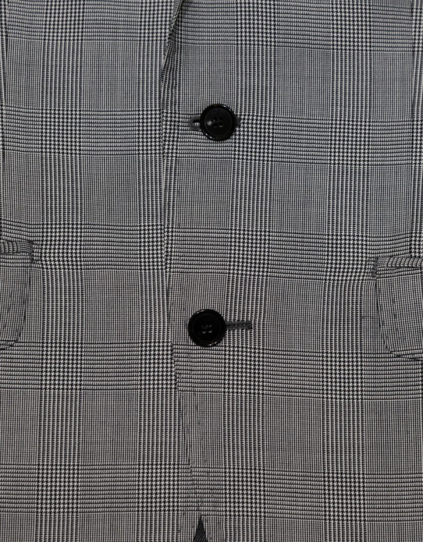 Patrick Hellmann Collection Grey Suit In Black Check 100% Wool image