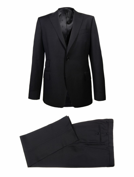 Patrick Hellmann CollectionClassic Black Suit 100% Wool 140'Simage1127