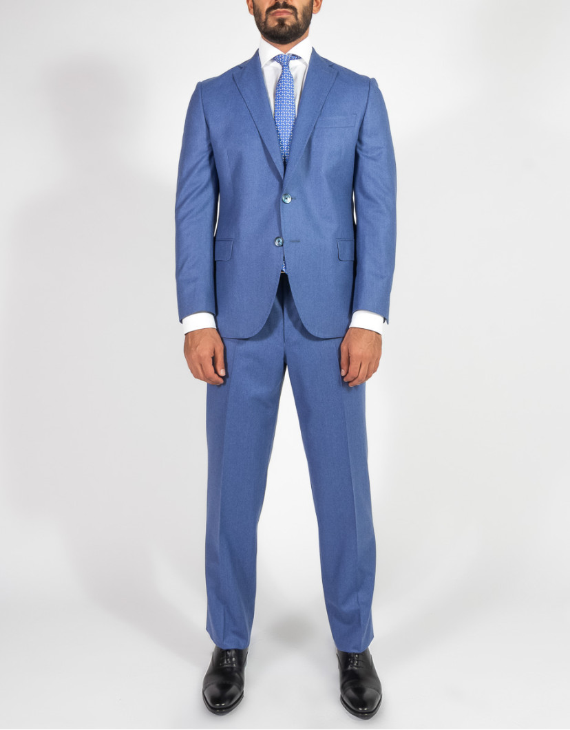 Patrick Hellmann Collection Elegant Light Blue 100% Wool Suit image