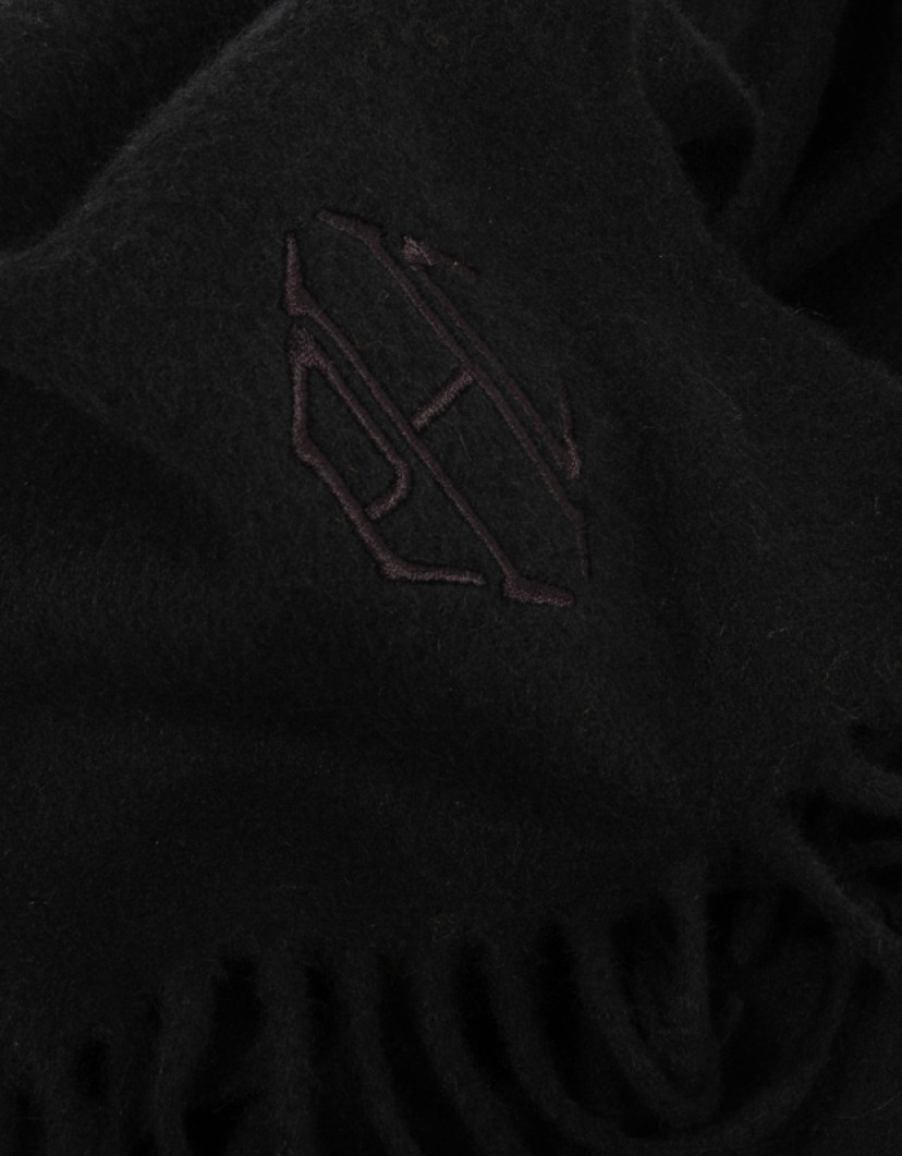 Patrick Hellmann Collection Navy Blue Scarf 100% Cashmere image
