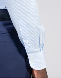 Patrick Hellmann Collection White Shirt With Light Blue Stripes thumbnail 6
