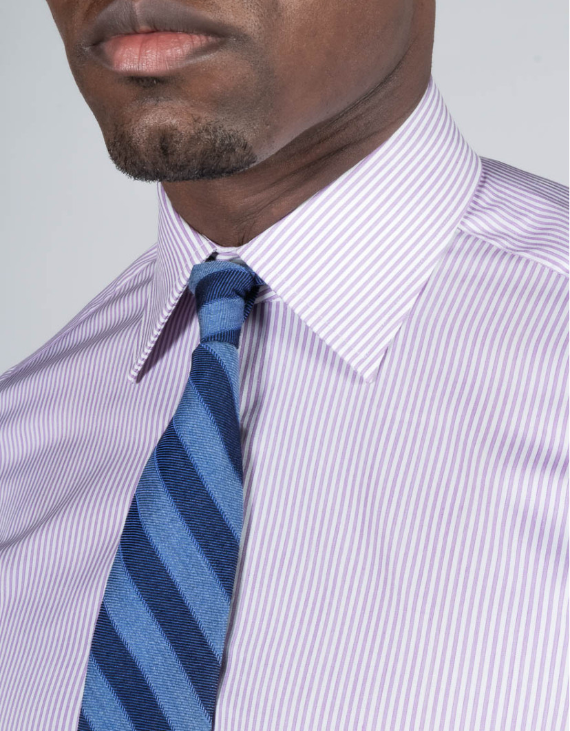 Patrick-Hellmann-Collection-Men-Shirt-With-Purple-Stripes-image Patrick Hellmann Collection Men Shirt With Purple Stripes  image