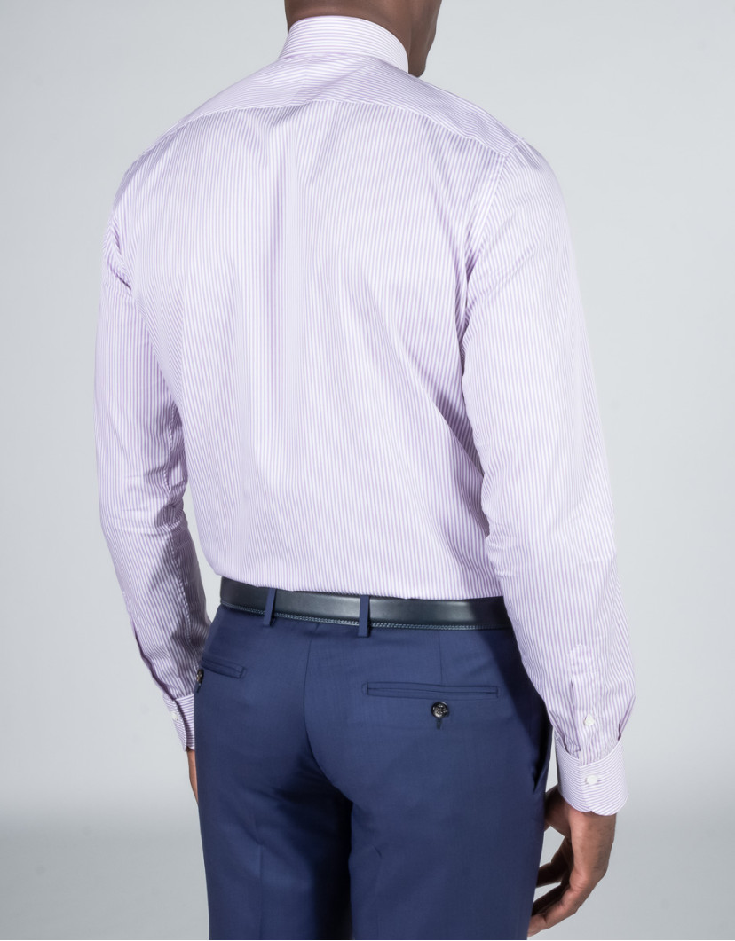 Patrick-Hellmann-Collection-Men-Shirt-With-Purple-Stripes-image Patrick Hellmann Collection Men Shirt With Purple Stripes  image