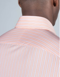 Patrick Hellmann Collection Orange Shirt With White and Purple Lines thumbnail 5