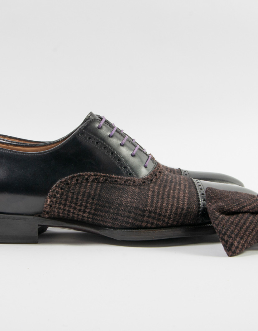 Patrick Hellmann Collection Brown Oxford Brogue Shoes image