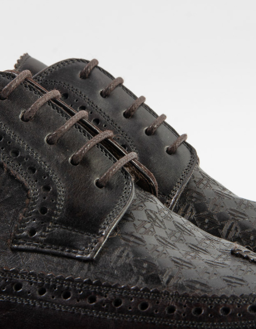 Patrick Hellmann Collection Derby Brogue Shoes Dark Brown image