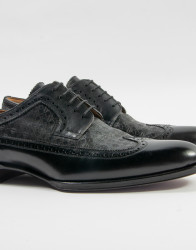 Patrick Hellmann Collection Derby Brogue Shoes Black thumbnail 1