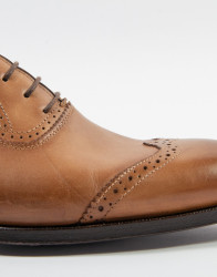 Patrick Hellmann Collection Brown Oxford Brogue Shoes thumbnail 2