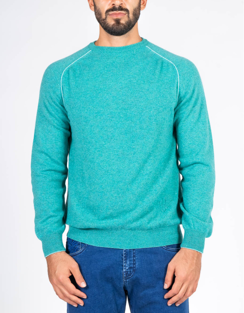 Patrick Hellmann Collection 100% Cashmere Green Sweater  image