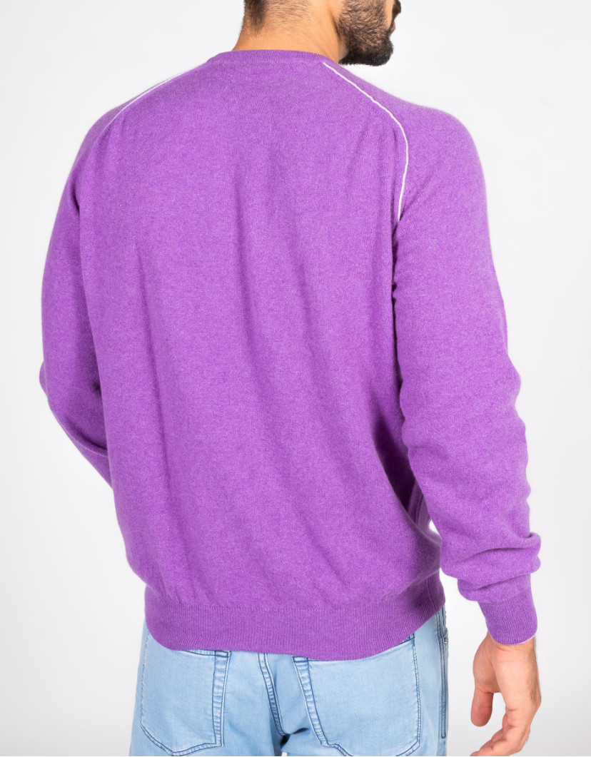 Patrick-Hellmann-Collection-100-Cashmere-Purple-Sweater-image Patrick Hellmann Collection 100% Cashmere Purple Sweater image