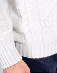 Patrick Hellmann Collection Beige Hoodie Zip-Up Sweater  thumbnail 3