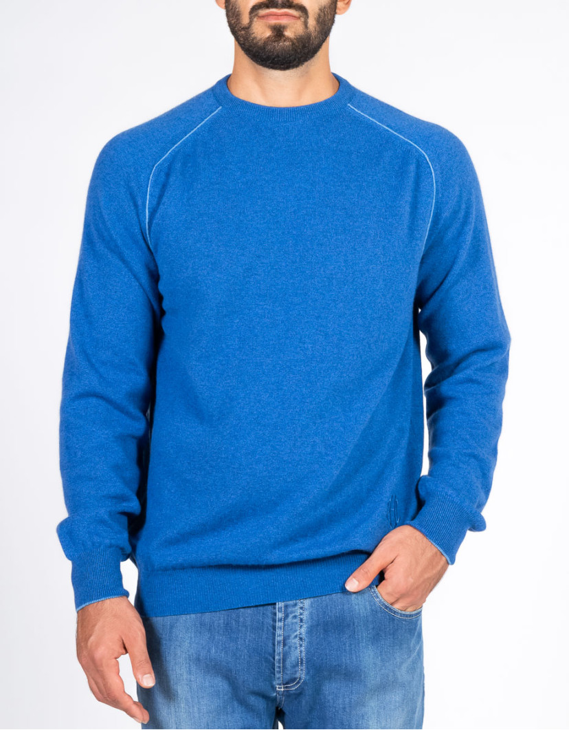 Patrick-Hellmann-Collection-100-Cashmere-Round-Neck-Sweater-image Patrick Hellmann Collection 100% Cashmere Round Neck Sweater image