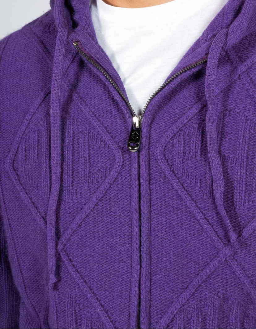 Patrick Hellmann Collection Purple Hoodie Zip-Up Sweater image