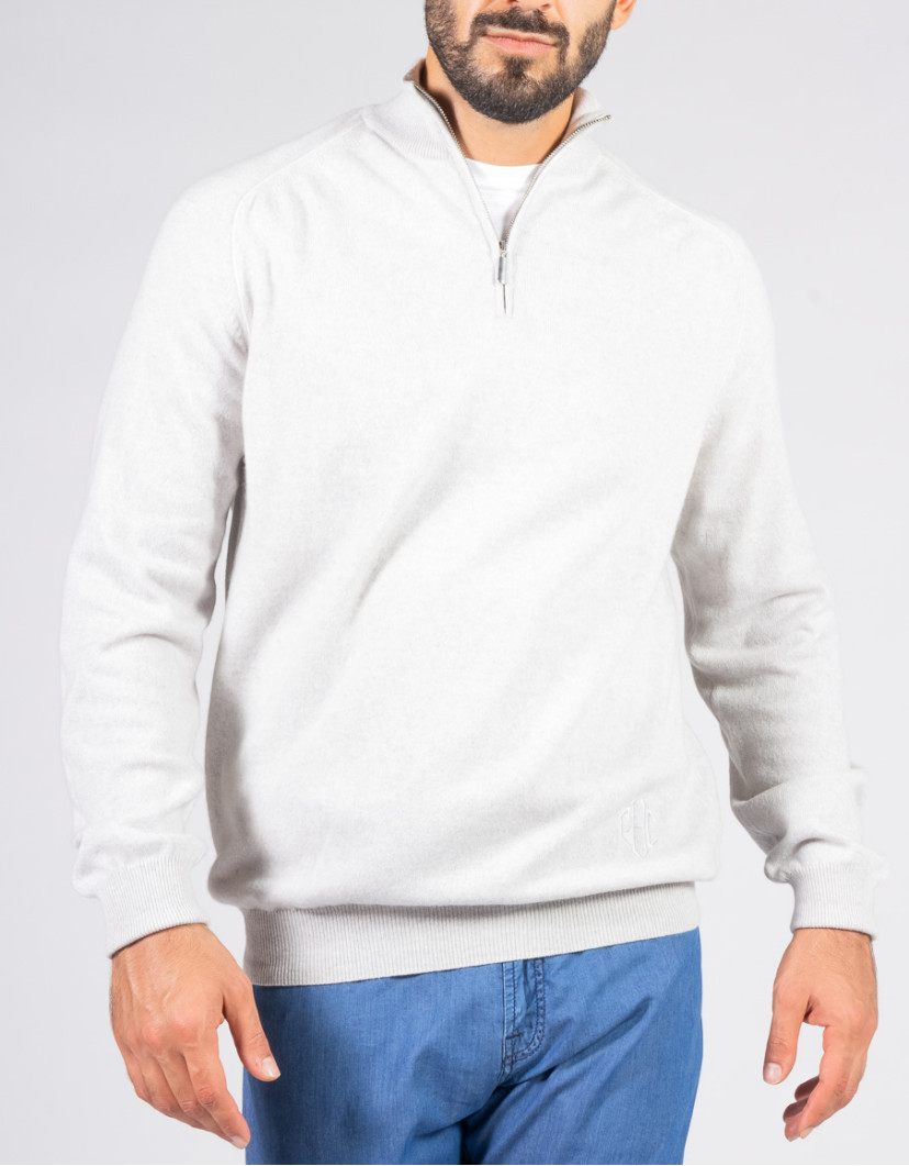 Patrick Hellmann Collection 100% Cashmere White Sweater  image