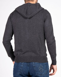 Patrick Hellmann Collection Dark Grey Hoodie Sweater Zip-Up 100% Cotton thumbnail 5